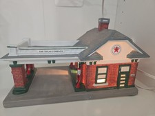 1997 Texaco Porcelain Service Station 15 Dallas TX Vintage Lighted Town Boxed