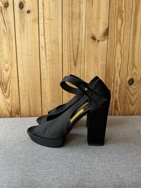 Women Lanvin Heels Black Satin 39