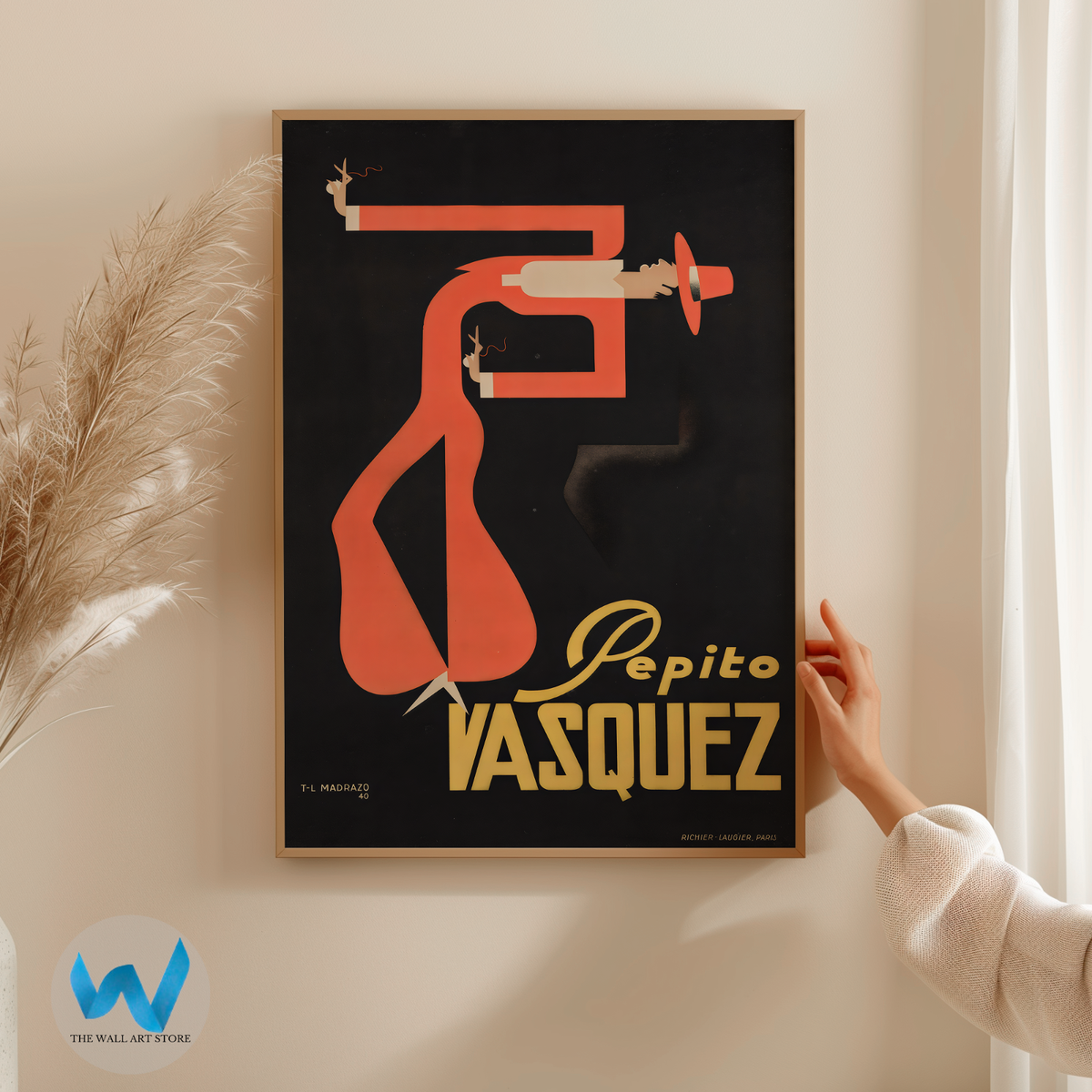 MTY　ポスター Pepito Vasquez Poster 1940 T-L Madrazo Poster Wall Art- 12X16