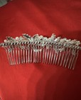 David’s Bridal Delicate Floral Hair Comb Crystals Rhinestones Pearls Glistening — photo 5