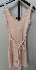 Lulus Peachy Dress/Cover-Up•Striped Knit Tie Waist Sleeveless •NWT•X-Small