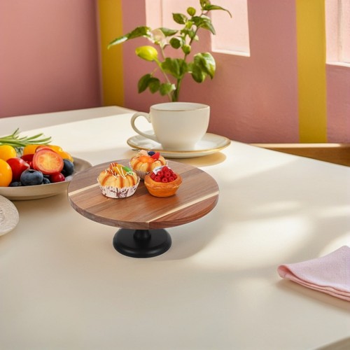  Rustikaler Holz Dessertständer - Gebäck Servierplatte Kuchenplatte Vorspeise Servieren - Bild 3 von 12