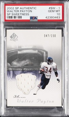 2002 SP AUTHENTIC SWEET SP SWEETNESS #SW-1 WALTER PAYTON #/150 PSA 10