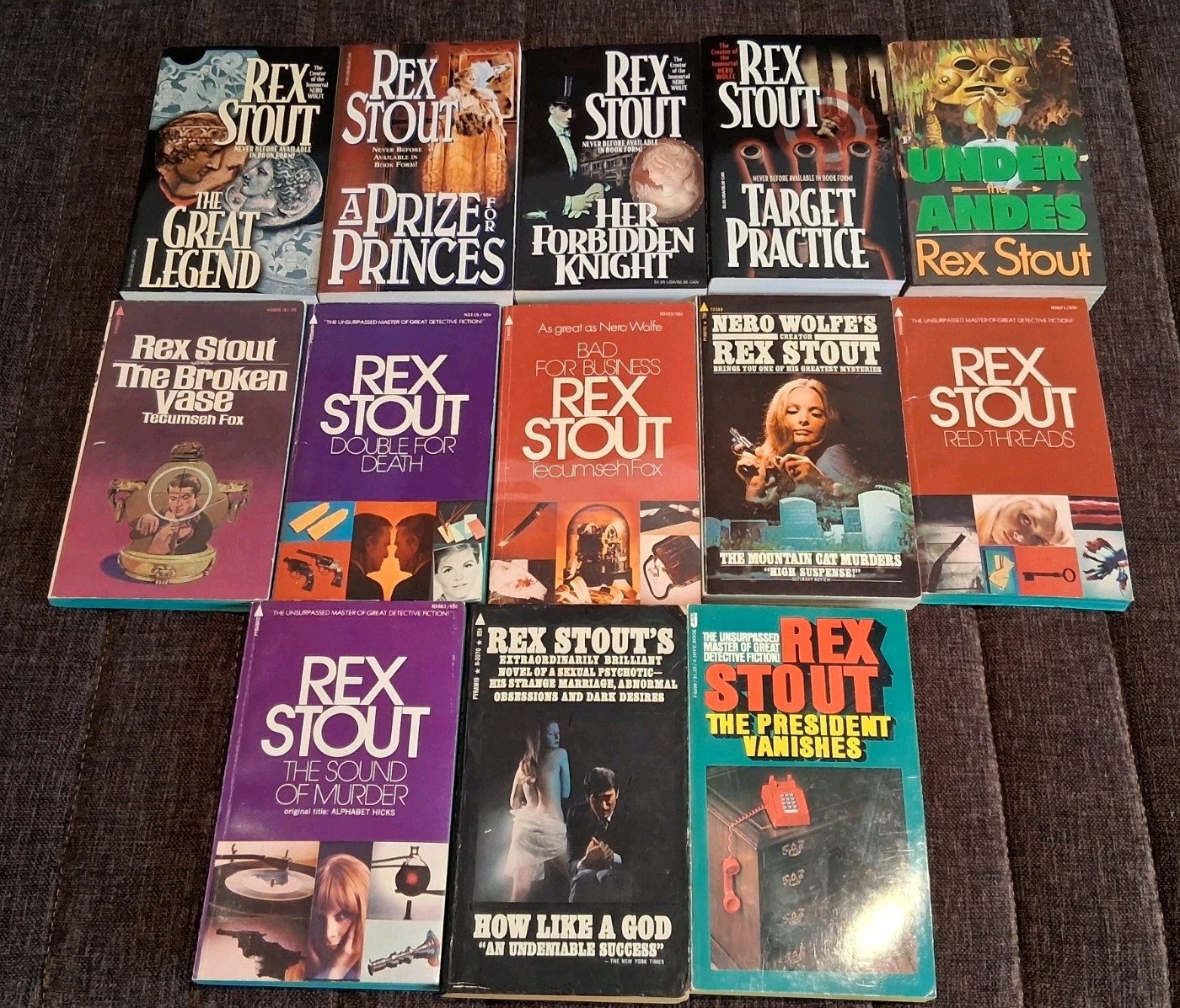 Rex Stout  13 non Nero Wolfe books