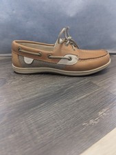 Womens Size 7 Medium Laced Linen/Oat Sperry Koifish Core shoes