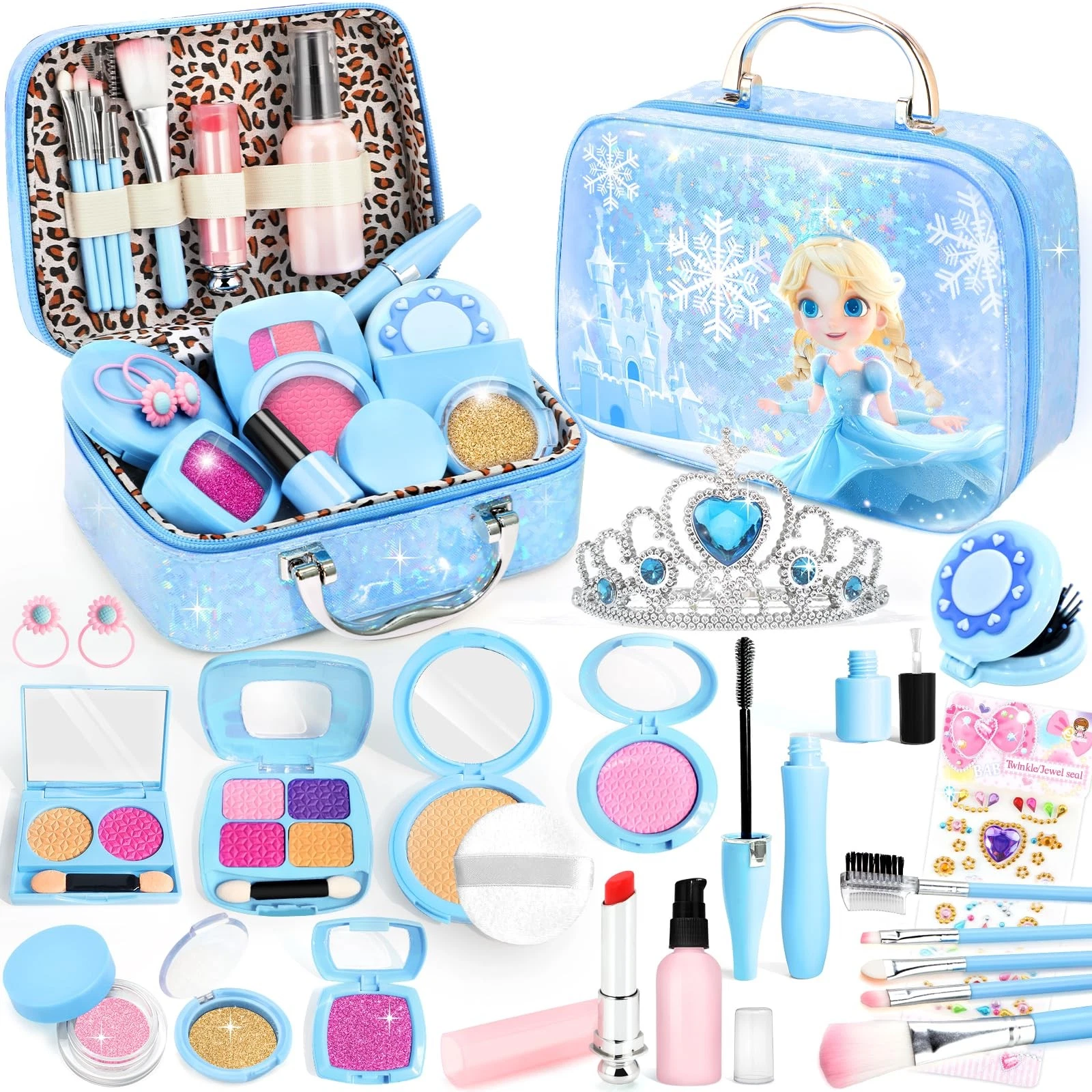 Pretend Makeup for Toddlers Toy Play Makeup Set for Kids 3-5 Toddler Makeup K...