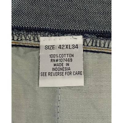 Indigo Thirty Jeans Co Men's 42x34 Blue Wash Denim Straight Wide