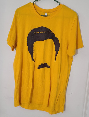 Parks and Rec Ron Swanson Bella Canvas Yellow Graphic Tee Large