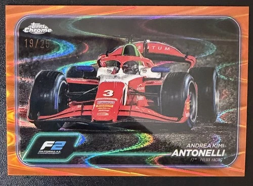 2024 Topps Chrome F1 Andrea Kimi Antonelli #94 Orange RayWave Refractor 19/25