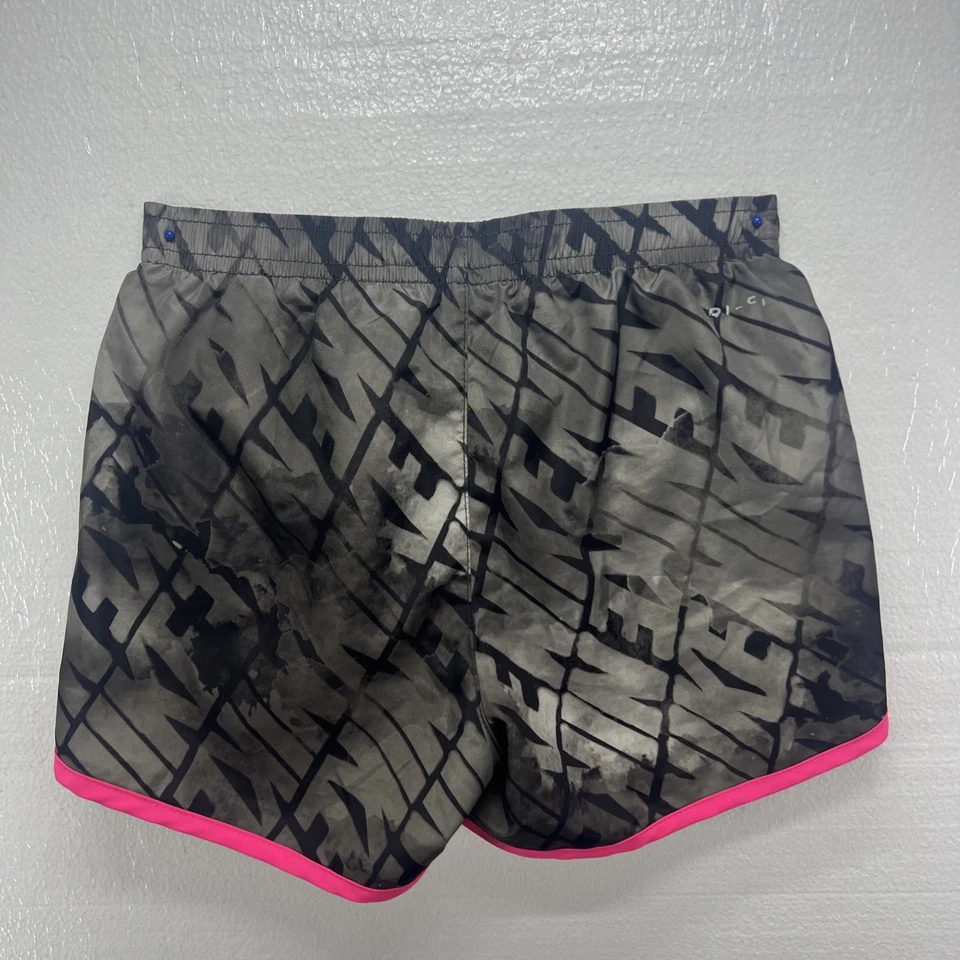 Шорты беговые для девочек Nike Dri-Fit с узором розовые темп с подкладкой размер 5/6 - Изображение 3 из 4