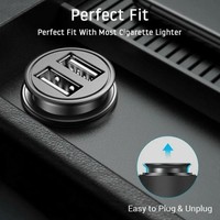 Fast Car Charger 2 USB Port For Iphone Samsung Cigarette Lighter Socket Adapter