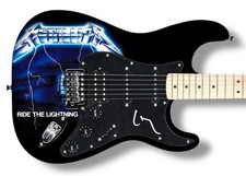 Lars Ulrich Signed Custom Metallica Ride The Lightning Electric Guitar