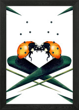 Bugs in Love | Digital Art Framed Wall Art Poster Canvas Print Picture