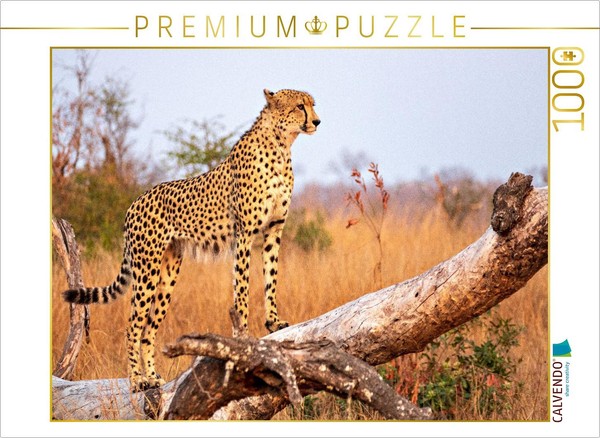 Calvendo Puzzle Wild Cheetah In A Tree | 1000 Pieces, Finished Size 25.2 × 18.9-image