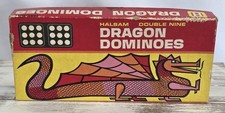 Vintage Dragon Dominos Halsam Double Nine Playskool Made In USA