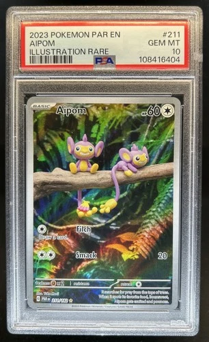 2023 Pokemon SV Paradox Rift Aipom #211/182 PSA 10 GEM MINT
