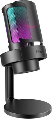 FIFINE USB Mikrofon Gaming, PC, PS4, PS5, MAC, Podcast, RGB-Steuerung OVP