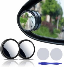 2 pcs Blind Spot Mirrors, 2" Round HD Glass Convex 360 Wide Angle Side Rear Vi