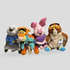 Disney Star Bean Winnie the Pooh 7" Beanbag Plush Gopher Piglet Tigger Owl Lot 4