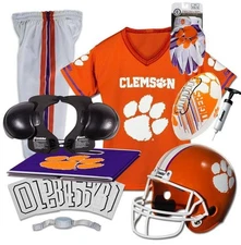 Clemson Tigers Kids NCAA 11pc Deluxe Football Uniform Set, Medium