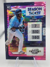 2022 Panini Contenders Optic Season Ticket Prizm Pink Pulsar Vidal Brujan #8 RC