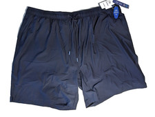 NEW 4XT Tall Roundtree Yorke Caribbean Swim Trunks QuickDry Polyester 8"I Navy