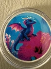 Hayley Bug Peace Love 1/10 oz .999 Fine Silver Colorized Dragon 1/75 Minted