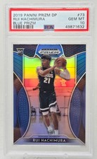 2019 Prizm Blue Refractor RUI HACHIMURA RC CARD PSA 10 GEM MINT