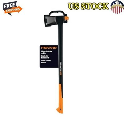 36'' Wood Splitting Axe Shock Absorbing Handle Forged Steel Outdoor Tool Durable
