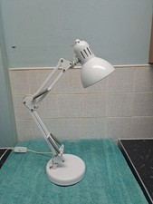 Angelpoise Ajustable White Metal Desk Lamp - Working 