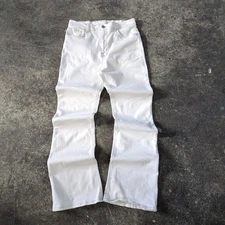 Current Elliot Flare Jeans Womens 30 White Pants C/E Stretch Denim Retro Preppy