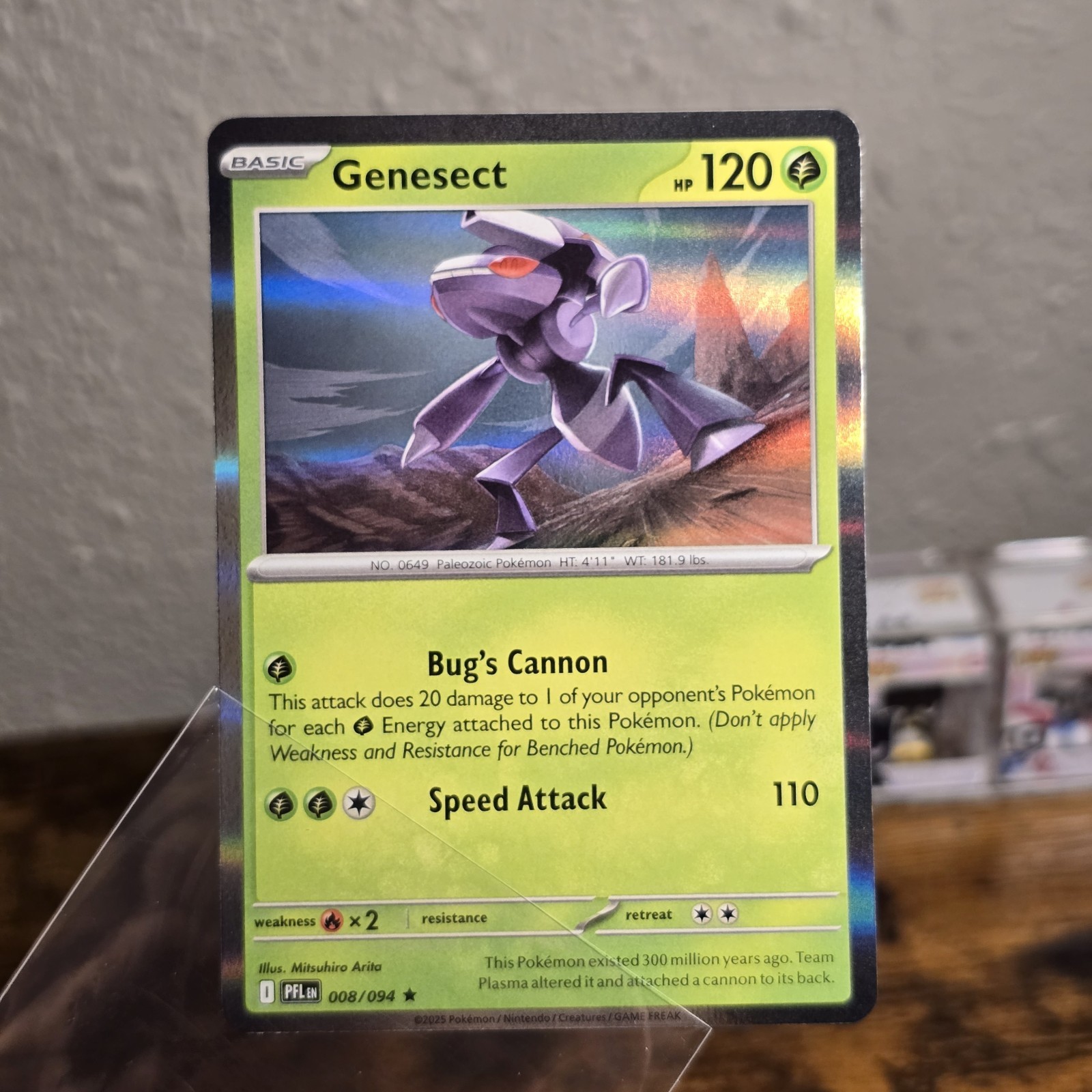 Genesect Holo Rare #008/094 Pokemon Phantasmal Flames