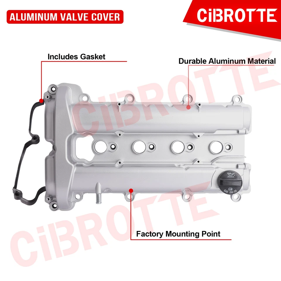 Cubierta de válvula de aluminio para Chevrolet Malibu 2008-2012 HHR Cobalt Pontiac 2,2 L 2,4 L Foto 4 de 4