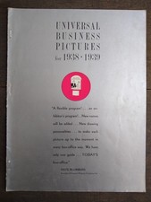 Universal Businnes Pictures for 1938/39 From Campaign Book Deanna Durbins & More