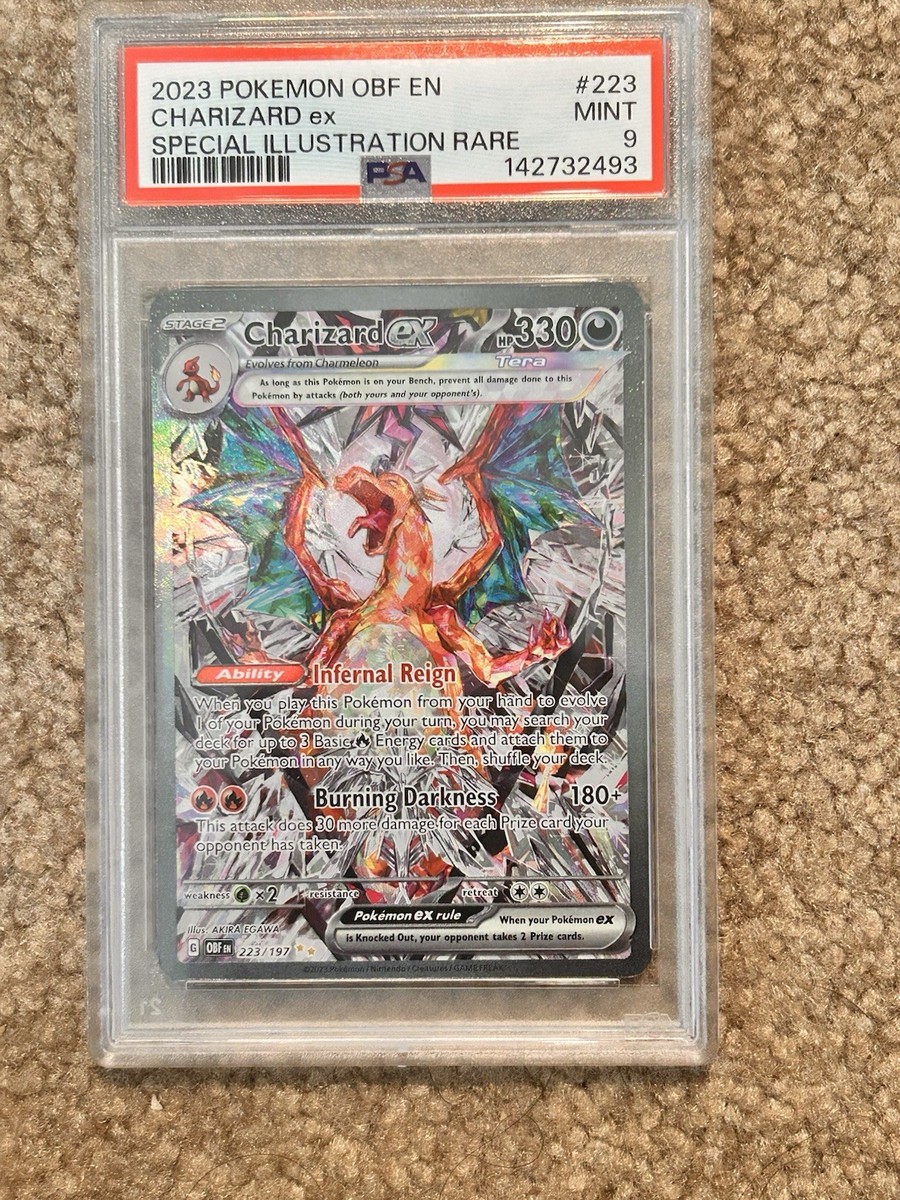 2023 Pokémon Obsidian Flames Charizard ex #223 SIR – PSA MINT 9
