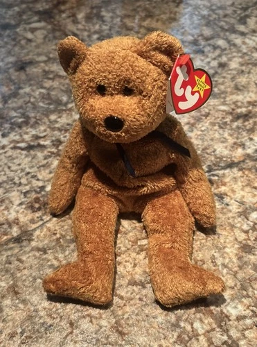 Vintage Ty Beanie Babies Fuzz The Bear 1998 Beanie Collectible Toy