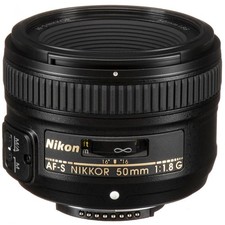 Nikon NIKKOR AF-S 50mm F/1.8G Lens - Black (2199) for sale online