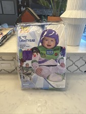 Disney Pixar Buzz Lightyear Baby Costume 6-12 mon Open Box Toy Story Halloween