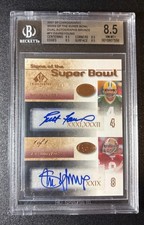 Brett Favre Steve Young 2007 SP Chirography Signs Of Super Bowl Dual Auto 1/1