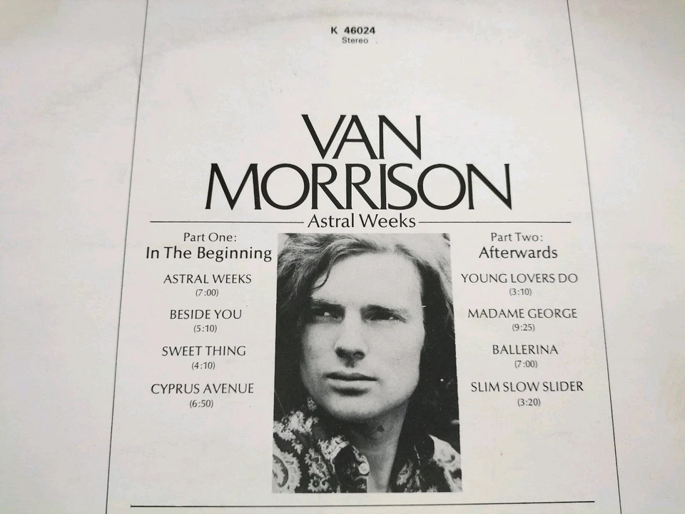 Van Morrison Astral Weeks 1968 Original Vinyl LP Album Record Early Pressing - Image 3 of 4