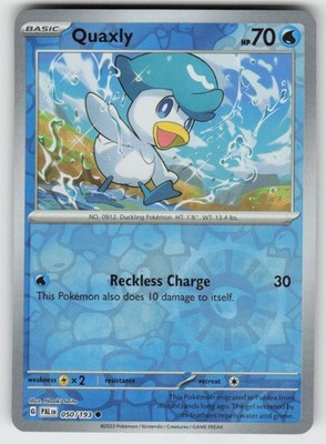 Quaxly 050/193 Common Paldea Evolved Pokemon Reverse Holo Near Mint