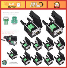 DB9 Male Solderless Breakout Connector RS232 9Pin Terminal Block Case 10PCS