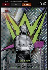 Topps WWE Slam Topps Finest Solo Sikoa Checkerboard Base Iconic DIGITAL