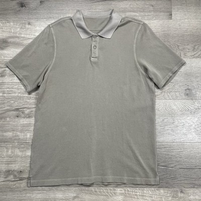 Lululemon Pique Knit Classic Fit Polo Shirt Mens M Cotton Blend
