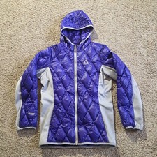 Gerry Jacket Girls Large 14/16 Purple Down 650 Fill Hooded Quilted Zip Puffer