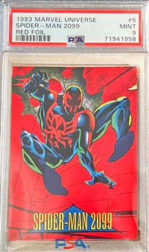 SPIDER-MAN 2099 RED FOIL PSA 9 #5 1993 Skybox Marvel Universe Series IV MINT