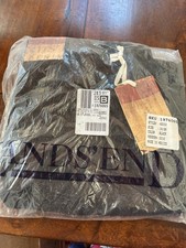 NWT Lands  End Classic Black Natural Fit Jeans Women P 14/28 Style 40033 Zip