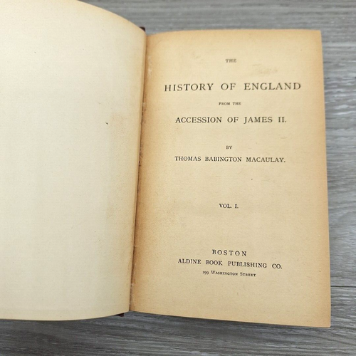 3 Vol. Lot Antique Macaulay's History Of England Boston Edition Estes & Lauriat - Picture 11 of 23