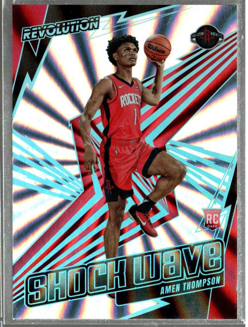 2023-24 Panini Revolution Shock Wave Sunburst #20 Amen Thompson /75