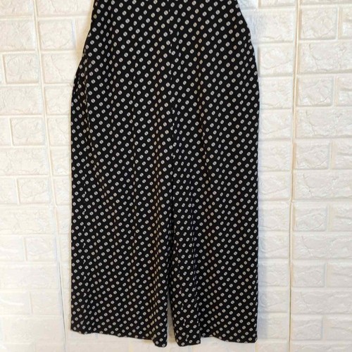 MICHAEL MICHAEL KORS Belted Dot Print Crepe Jumpsuit In Black/bone (4,6) - Picture 4 of 9